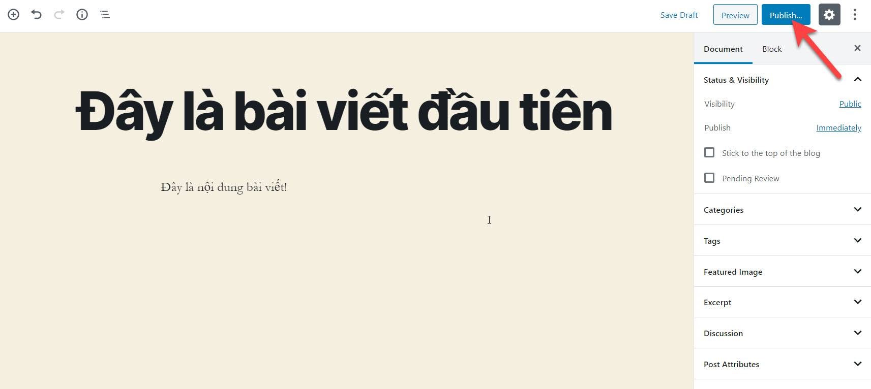 Tao bai viet tren WordPress