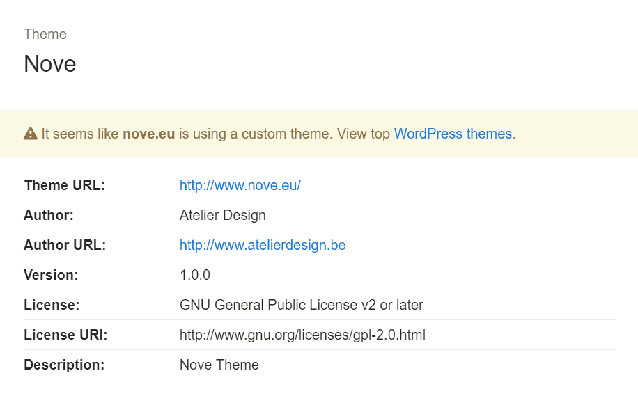 công cụ codeinwp wordpress theme detectors